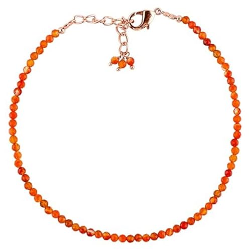 Karneol, 2 mm, runde Form, facettierte Schliffperlen, 17,8 cm, verstellbarer vergoldeter Verschluss, Armband für Männer und Frauen | LK_STACK_01825 Karneol, 2 mm, runde Form, facettierte Schliffperlen, 17,8 cm, verstellbarer vergoldeter Verschluss, Armband für Männer und Frauen | LK_STACK_01825 von LKBEADS