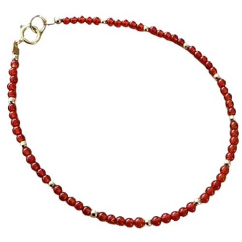 Karneol, 2 mm, runde Form, glatt geschliffene Perlen, 17,8 cm, versilberter Verschluss, Armband für Männer und Frauen | LK_STACK_01828 Karneol, 2 mm, runde Form, glatt geschliffene Perlen, 17,8 cm, versilberter Verschluss, Armband für Männer und Frauen | LK_STACK_01828 von LKBEADS