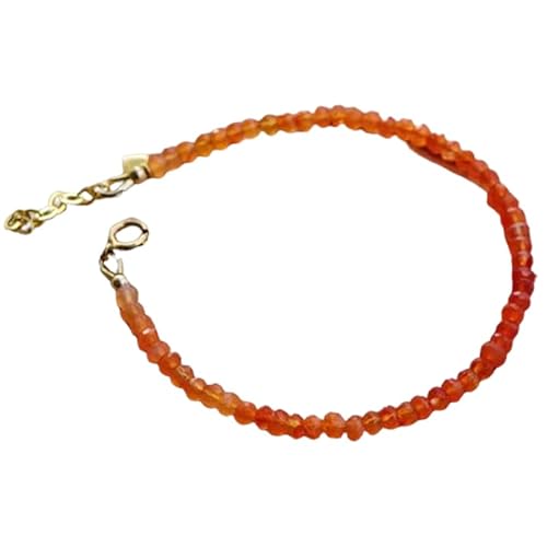 Karneol, 3 mm, Rondellform, facettierte Schliffperlen, 17,8 cm, verstellbarer vergoldeter Verschluss, Armband für Männer und Frauen | LK_STACK_01792 Karneol, 3 mm, Rondellform, facettierte Schliffperlen, 17,8 cm, verstellbarer vergoldeter Verschluss, Armband für Männer und Frauen | LK_STACK_01792 von LKBEADS