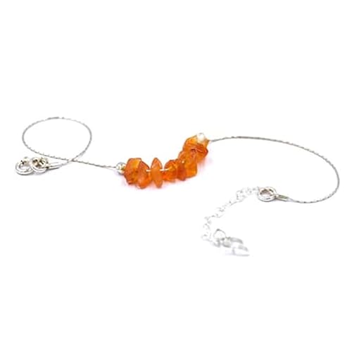 Karneol 3–5 mm Nugget-Chips-Form, facettierte Schliffperlen, 17,8 cm, verstellbarer versilberter Verschluss, Armband für Männer und Frauen | LK_STACK_01763 Karneol 3–5 mm Nugget-Chips-Form, facettierte Schliffperlen, 17,8 cm, verstellbarer versilberter Verschluss, Armband für Männer und Frauen | LK_STACK_01763 von LKBEADS