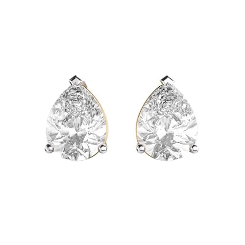 Klassische Ohrstecker in Tropfenform aus 925er Sterlingsilber | Vergoldung | Steinzahl 2 | Edelsteingröße 2,00–2,99 mm | Gewicht 5 Karat | Form: Tropfen | 4,8 Gramm | LKE_G_00246 von LKBEADS