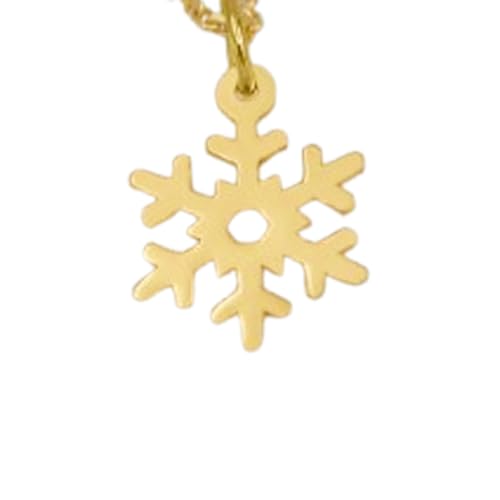 LKBEADS 925 Sterling Silber Luxus Anhänger 20x16mm, Ohne Kette, Schneeflocke - Eleganter Winterschmuck, zierlicher Charm für Sie, Weihnachten, vergoldet|LK_OPC_01890 von LKBEADS