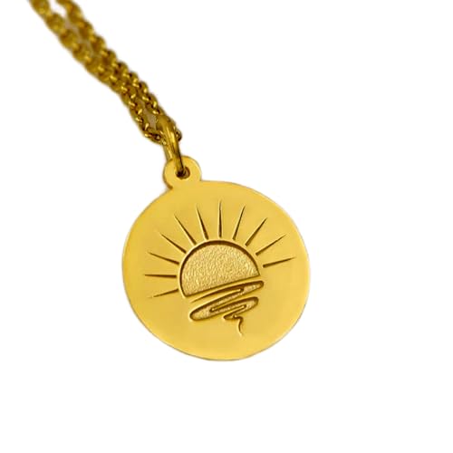 LKBEADS 925 Sterling Silber Luxus Anhänger 22mm, Ohne Kette, Sonne - Symbol für Vitalität und Energie, Schmuck mit kostenloser Gravur, vergoldet Handgefertigt|LK_OPC_01902 von LKBEADS