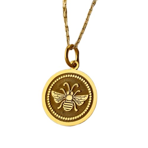 LKBEADS 925 Sterling Silber Luxus Anhänger 24mm, Ohne Kette, Biene, Honig, Schmuck, Gelber Charm, Für Mama, vergoldet Handgefertigt|LK_OPC_01073 von LKBEADS
