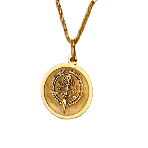 LKBEADS 925 Sterling Silber Luxus Anhänger 24mm, Ohne Kette, Narsil, Baum von Gondor, Aragorn Schwert, Herr Die Ringe Charm Schmuck, vergoldet Handgefertigt|LK_OPC_01286 von LKBEADS