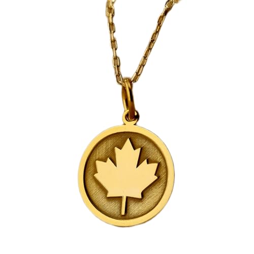 LKBEADS 925 Sterling Silber Luxus Anhänger 24mm, ohne Kette, Ahornblatt, Baum, Kanadier, für Mama, vergoldeter handgefertigter Schmuck|LK_OPC_01293 von LKBEADS