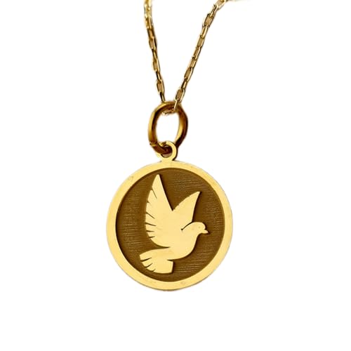 LKBEADS 925 Sterling Silber Luxus Anhänger 24mm, ohne Kette, Taube, Vogel, Weihnachten, Brautjungfer, vergoldeter handgefertigter Schmuck|LK_OPC_01503 von LKBEADS