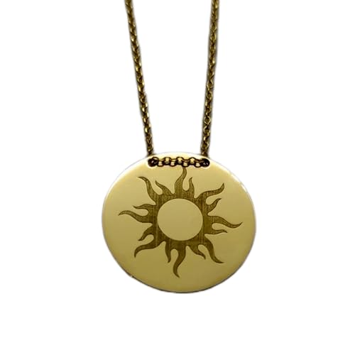 LKBEADS 925 Sterling Silber Luxus Anhänger 25mm, ohne Kette, Sonnenstrahlen, gravierter Anhänger, Medaillon, himmlisch, zierlich, vergoldeter handgefertigter Schmuck|LK_OPC_00926 von LKBEADS
