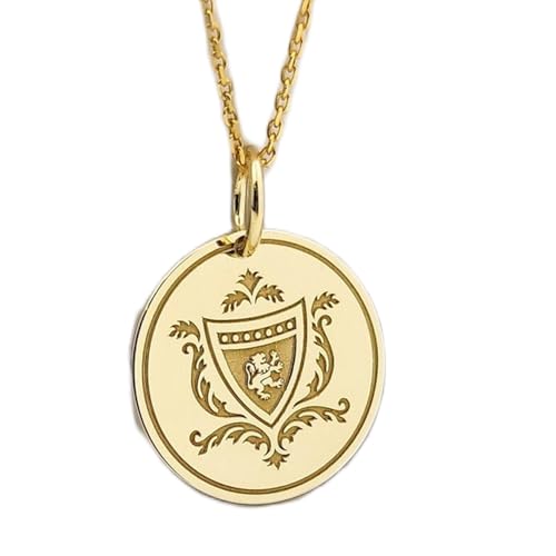 LKBEADS 925 Sterling Silber Luxus Anhänger 26mm, ohne Kette, Wappen, Greifmünze, Schmuck, Familienwappen Charm, Abschluss, vergoldet, handgefertigt|LK_OPC_00095 von LKBEADS