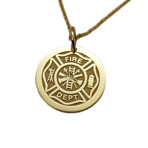 LKBEADS 925 Sterling Silber Luxus Anhänger 28mm, Ohne Kette, Feuerwehrmann, Feuerwehrmann Schmuck, Graviert, Abschluss, vergoldet Handgefertigt|LK_OPC_00646 von LKBEADS