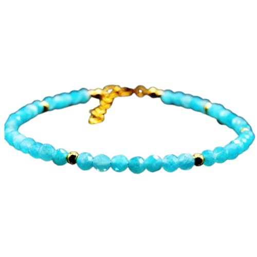LKBEADS Amazonit 3,5 mm runde Form facettierte Schliffperlen 7 Zoll verstellbarer vergoldeter Verschluss Armband für Männer, Frauen|LK_STACK_00151 LKBEADS Amazonit 3,5 mm runde Form facettierte Schliffperlen 7 Zoll verstellbarer vergoldeter Verschluss Armband für Männer, Frauen|LK_STACK_00151 von LKBEADS