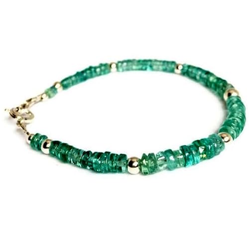 LKBEADS Apatit 3,5–4 mm Heishi-Perlen in runder Form, glatt geschliffen, 17,8 cm, versilberter Verschluss, Armband für Männer und Frauen|LK_STACK_00530 LKBEADS Apatit 3,5–4 mm Heishi-Perlen in runder Form, glatt geschliffen, 17,8 cm, versilberter Verschluss, Armband für Männer und Frauen|LK_STACK_00530 von LKBEADS