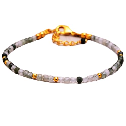 LKBEADS Armband aus Bambusblatt-Achat, 3 mm, runde Form, facettierte Perlen, verstellbarer vergoldeter Verschluss, für Männer und Frauen|LK_STACK_00920 LKBEADS Armband aus Bambusblatt-Achat, 3 mm, runde Form, facettierte Perlen, verstellbarer vergoldeter Verschluss, für Männer und Frauen|LK_STACK_00920 von LKBEADS