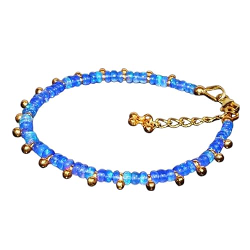 LKBEADS Armband aus äthiopischem Blaufeueropal, 3 mm, Rondellform, glatt geschliffen, 17,8 cm, verstellbar, vergoldeter Verschluss, für Männer und Frauen|LK_STACK_01440 LKBEADS Armband aus äthiopischem Blaufeueropal, 3 mm, Rondellform, glatt geschliffen, 17,8 cm, verstellbar, vergoldeter Verschluss, für Männer und Frauen|LK_STACK_01440 von LKBEADS