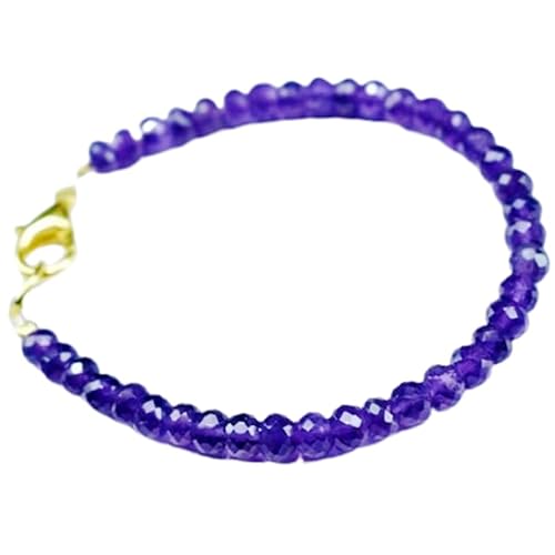 LKBEADS Armband aus afrikanischen Amethyst, 6 mm, Rondellform, facettierte Perlen, 17,8 cm, vergoldeter Verschluss, für Männer und Frauen|LK_STACK_00035 LKBEADS Armband aus afrikanischen Amethyst, 6 mm, Rondellform, facettierte Perlen, 17,8 cm, vergoldeter Verschluss, für Männer und Frauen|LK_STACK_00035 von LKBEADS