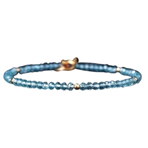 LKBEADS Armband aus blauem Apatit, 2,5 mm, runde Form, facettierte Perlen, 17,8 cm, vergoldeter Verschluss, für Männer und Frauen|LK_STACK_01386 LKBEADS Armband aus blauem Apatit, 2,5 mm, runde Form, facettierte Perlen, 17,8 cm, vergoldeter Verschluss, für Männer und Frauen|LK_STACK_01386 von LKBEADS