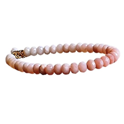 LKBEADS Armband aus rosa Opal, 5 mm, runde Form, glatt geschliffene Perlen, 17,8 cm, vergoldeter Verschluss, für Männer und Frauen|LK_STACK_05478 LKBEADS Armband aus rosa Opal, 5 mm, runde Form, glatt geschliffene Perlen, 17,8 cm, vergoldeter Verschluss, für Männer und Frauen|LK_STACK_05478 von LKBEADS