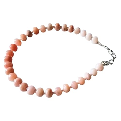 LKBEADS Armband aus rosa Opal, 6 mm, Rondellform, glatt geschliffen, 17,8 cm, verstellbar, versilberter Verschluss, für Männer und Frauen|LK_STACK_05451 LKBEADS Armband aus rosa Opal, 6 mm, Rondellform, glatt geschliffen, 17,8 cm, verstellbar, versilberter Verschluss, für Männer und Frauen|LK_STACK_05451 von LKBEADS