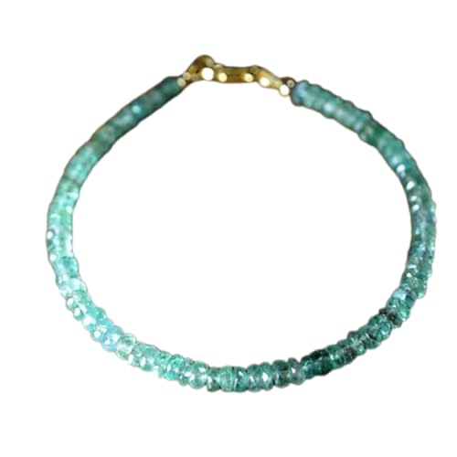 LKBEADS Armband aus sambischem Smaragd, 3–3,5 mm, Rondellform, facettierte Perlen, 17,8 cm, vergoldeter Verschluss, für Männer und Frauen|LK_STACK_06709 LKBEADS Armband aus sambischem Smaragd, 3–3,5 mm, Rondellform, facettierte Perlen, 17,8 cm, vergoldeter Verschluss, für Männer und Frauen|LK_STACK_06709 von LKBEADS