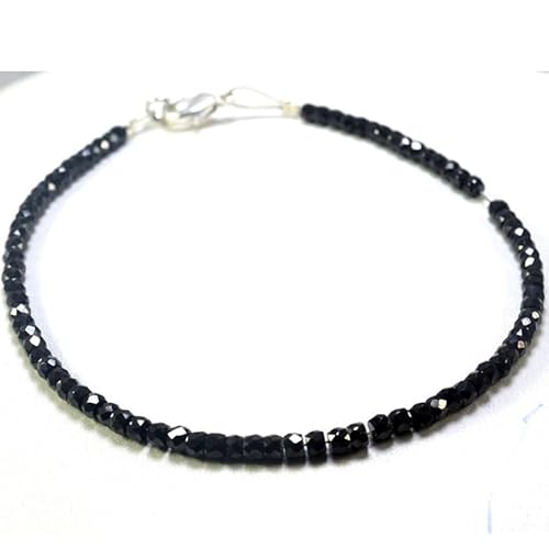 LKBEADS Armband aus schwarzem Onyx, 3–3,5 mm, Rondellform, facettierte Perlen, 17,8 cm, versilberter Verschluss, für Männer und Frauen|LK_STACK_01047 LKBEADS Armband aus schwarzem Onyx, 3–3,5 mm, Rondellform, facettierte Perlen, 17,8 cm, versilberter Verschluss, für Männer und Frauen|LK_STACK_01047 von LKBEADS