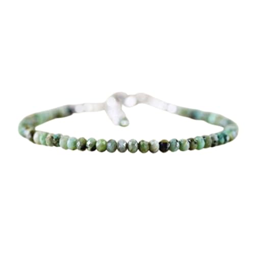 LKBEADS Armband mit afrikanischem Türkis, 3 mm, rund, facettierte Perlen, verstellbarer, versilberter Verschluss, für Männer und Frauen|LK_STACK_00055 LKBEADS Armband mit afrikanischem Türkis, 3 mm, rund, facettierte Perlen, verstellbarer, versilberter Verschluss, für Männer und Frauen|LK_STACK_00055 von LKBEADS