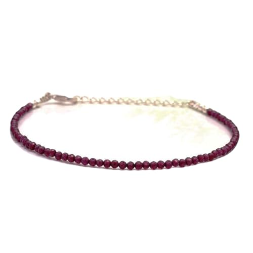 LKBEADS Granat 2,5 mm runde Form facettierte Schliffperlen 7 Zoll verstellbarer versilberter Verschluss Armband für Männer, Frauen|LK_STACK_03183 LKBEADS Granat 2,5 mm runde Form facettierte Schliffperlen 7 Zoll verstellbarer versilberter Verschluss Armband für Männer, Frauen|LK_STACK_03183 von LKBEADS