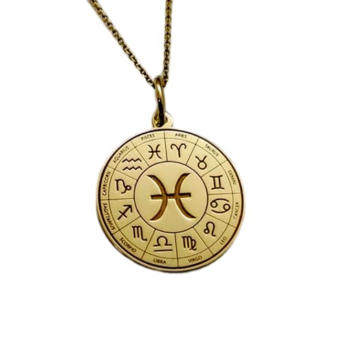 LKBEADS Halskette aus 925er Sterlingsilber| 26 mm| 45|7 cm Kette| Fische-Anhänger| Fische-Schmuck| astrologischer Geburtstag| vergoldet| handgefertigt| LG_00541 von LKBEADS