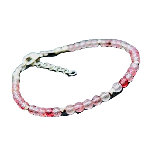 LKBEADS Multiquarz 3 mm runde Form facettierte Schliffperlen 7 Zoll verstellbarer versilberter Verschluss Armband für Männer, Frauen|LK_STACK_04921 von LKBEADS