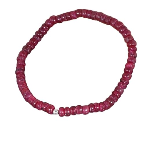 LKBEADS Natural Ruby 3-5mm rondelle smooth 7inch Semi-Precious Gemstones Beaded Bracelets for Men Women Healing Crystal Stretch Beaded Bracelet Unisex LKBEADS Natural Ruby 3-5mm rondelle smooth 7inch Semi-Precious Gemstones Beaded Bracelets for Men Women Healing Crystal Stretch Beaded Bracelet Unisex von LKBEADS