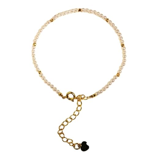 LKBEADS Perlmutt-Armband, 2 mm, runde Form, glatt geschliffene Perlen, 17,8 cm, verstellbarer vergoldeter Verschluss, für Männer und Frauen|LK_STACK_04757 LKBEADS Perlmutt-Armband, 2 mm, runde Form, glatt geschliffene Perlen, 17,8 cm, verstellbarer vergoldeter Verschluss, für Männer und Frauen|LK_STACK_04757 von LKBEADS