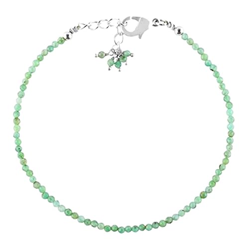 LKBEADS Smaragd 2–2,5 mm runde Form facettierte Schliffperlen 7 Zoll verstellbarer versilberter Verschluss Armband für Männer, Frauen|LK_STACK_02523 LKBEADS Smaragd 2–2,5 mm runde Form facettierte Schliffperlen 7 Zoll verstellbarer versilberter Verschluss Armband für Männer, Frauen|LK_STACK_02523 von LKBEADS