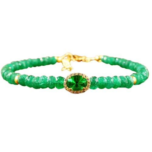 LKBEADS Smaragd 3,5–4 mm Rondellform facettierte Schliffperlen 7 Zoll verstellbarer vergoldeter Verschluss Armband für Männer, Frauen|LK_STACK_02417 LKBEADS Smaragd 3,5–4 mm Rondellform facettierte Schliffperlen 7 Zoll verstellbarer vergoldeter Verschluss Armband für Männer, Frauen|LK_STACK_02417 von LKBEADS