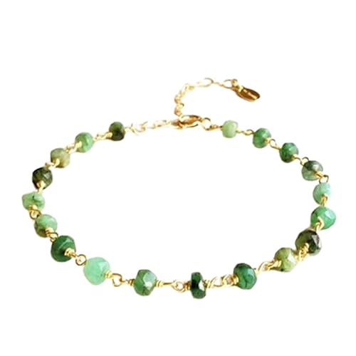 LKBEADS Smaragd 3,5 mm Rondellform facettierte Schliffperlen 7 Zoll verstellbarer vergoldeter Verschluss Armband für Männer, Frauen|LK_STACK_02422 LKBEADS Smaragd 3,5 mm Rondellform facettierte Schliffperlen 7 Zoll verstellbarer vergoldeter Verschluss Armband für Männer, Frauen|LK_STACK_02422 von LKBEADS