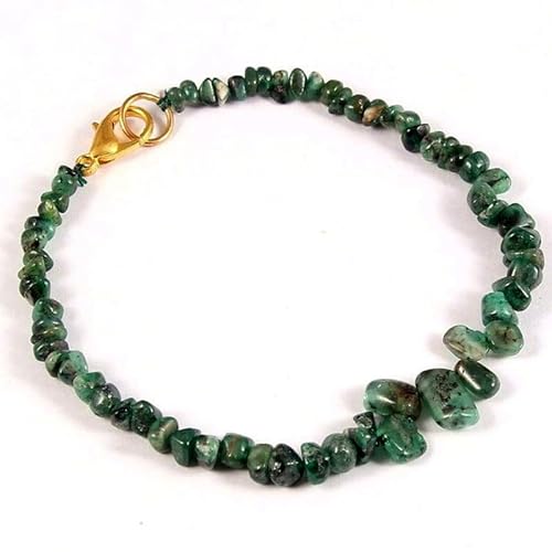 LKBEADS Smaragd 3–6 mm Trommelform Glattschliffperlen 7 Zoll vergoldeter Verschluss Armband für Männer, Frauen|LK_STACK_02559 LKBEADS Smaragd 3–6 mm Trommelform Glattschliffperlen 7 Zoll vergoldeter Verschluss Armband für Männer, Frauen|LK_STACK_02559 von LKBEADS