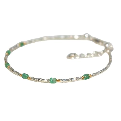 LKBEADS Smaragdgrüne 3 mm Rondellform facettierte Schliffperlen 7 Zoll verstellbarer versilberter Verschluss Armband für Männer, Frauen|LK_STACK_02482 LKBEADS Smaragdgrüne 3 mm Rondellform facettierte Schliffperlen 7 Zoll verstellbarer versilberter Verschluss Armband für Männer, Frauen|LK_STACK_02482 von LKBEADS