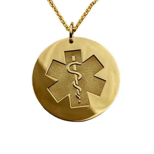 LKBEADS aus 925er Sterlingsilber| 22–24 mm| 45|7 cm Kette| Ausweise| medizinischer Schmuck| handgefertigter Schmuck mit Vergoldung| L_02316 von LKBEADS