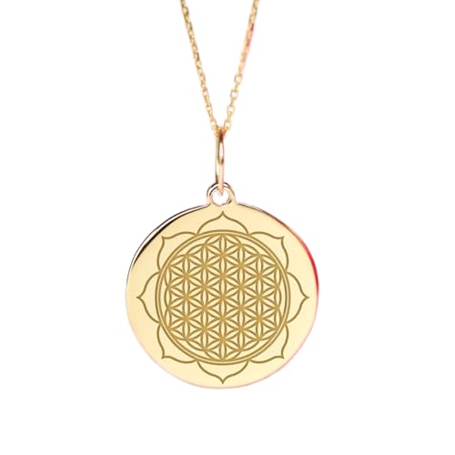 LKBEADS aus 925er Sterlingsilber| 22–24 mm| 45|7 cm Kette| zierlicher handgefertigter Schmuck Vergoldung| L_02250 von LKBEADS