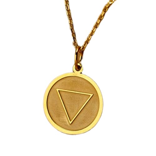 LKBEADS aus 925er Sterlingsilber| 24 mm| 45|7 cm Kette| Anhänger Symbol Alchemie-Halskette| Geburtstag| handgefertigter Schmuck Vergoldung| L_01545 von LKBEADS