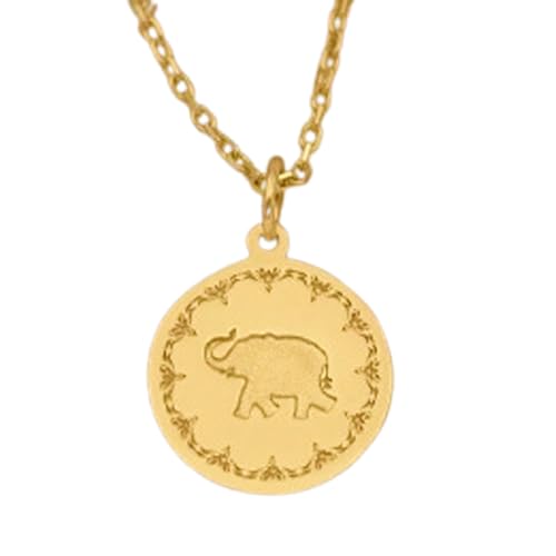 LKBEADS halskette aus 925er Sterlingsilber| 22 mm 18 Zoll Kette Elefanten – handgefertigtes Symbol Glück und Stärke einzigartiger bedeutungsvoll ihn zeitloser Charme handgefertigte Vergoldung L_01847 von LKBEADS