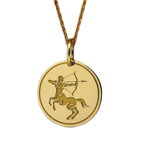 LKBEADS halskette aus 925er Sterlingsilber| 28 mm| 45|7 cm Kette| Schütze-| Schmuck mit Sternzeichen| Astrologie-| zierlicher| Schütze-Sternzeichen-| handgefertigt| LG_00207 von LKBEADS