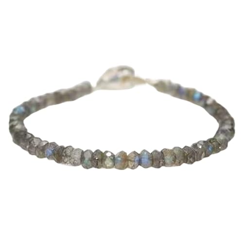 Labradorit, 3–3,5 mm, Rondellform, facettierte Perlen, 17,8 cm, versilberter Verschluss, Armband für Männer und Frauen | LK_STACK_04069 Labradorit, 3–3,5 mm, Rondellform, facettierte Perlen, 17,8 cm, versilberter Verschluss, Armband für Männer und Frauen | LK_STACK_04069 von LKBEADS