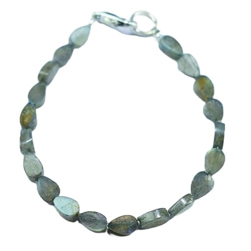 Labradorit-Perlen, 6 x 4 mm, birnenförmig, glatt geschliffen, 17,8 cm, versilberter Verschluss, Armband für Männer und Frauen | LK_STACK_04010 Labradorit-Perlen, 6 x 4 mm, birnenförmig, glatt geschliffen, 17,8 cm, versilberter Verschluss, Armband für Männer und Frauen | LK_STACK_04010 von LKBEADS