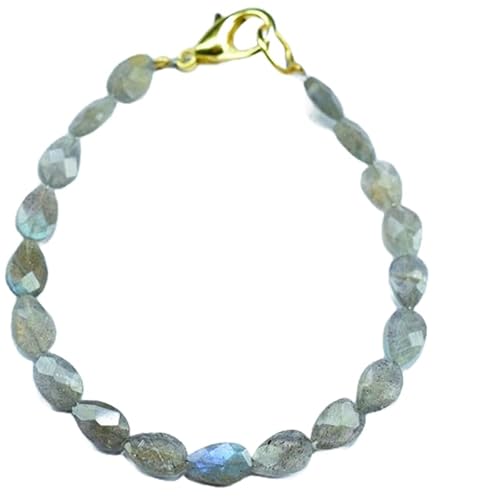 Labradorit-Perlen, 8 x 5 mm, birnenförmig, facettiert, geschliffen, 17,8 cm, vergoldeter Verschluss, Armband für Männer und Frauen | LK_STACK_04011 Labradorit-Perlen, 8 x 5 mm, birnenförmig, facettiert, geschliffen, 17,8 cm, vergoldeter Verschluss, Armband für Männer und Frauen | LK_STACK_04011 von LKBEADS