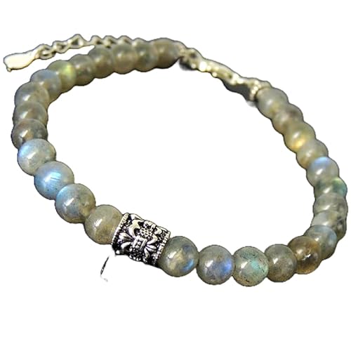 Labradorit-Perlen, rund, 8 mm, glatt geschliffen, 17,8 cm, verstellbarer, versilberter Verschluss, Armband für Männer und Frauen | LK_STACK_04205 Labradorit-Perlen, rund, 8 mm, glatt geschliffen, 17,8 cm, verstellbarer, versilberter Verschluss, Armband für Männer und Frauen | LK_STACK_04205 von LKBEADS
