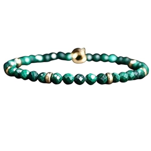 Malachit-Perlen, rund, 4 mm, facettiert, geschliffen, 17,8 cm, vergoldeter Verschluss, Armband für Männer und Frauen | LK_STACK_04587 Malachit-Perlen, rund, 4 mm, facettiert, geschliffen, 17,8 cm, vergoldeter Verschluss, Armband für Männer und Frauen | LK_STACK_04587 von LKBEADS