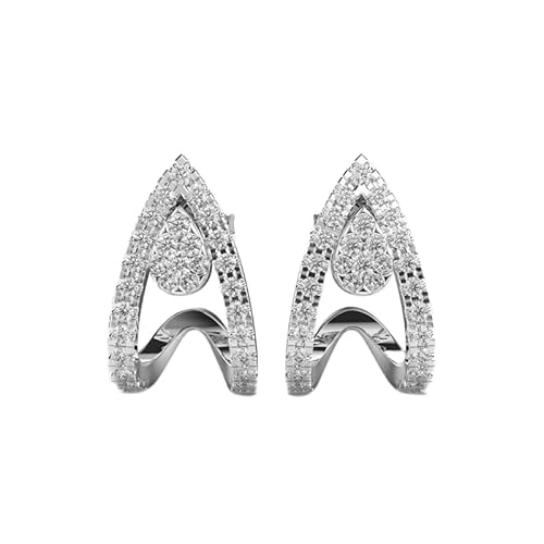 Ohrringe „Flügel des Feuers“ aus 925er Sterlingsilber | Versilberung, Nr. Stein: 62, Edelsteingröße: 0,0–0,10 mm | Gewicht: 0,515 Karat, Form: rund | 4,103 Gramm | LKE_W_00257 von LKBEADS