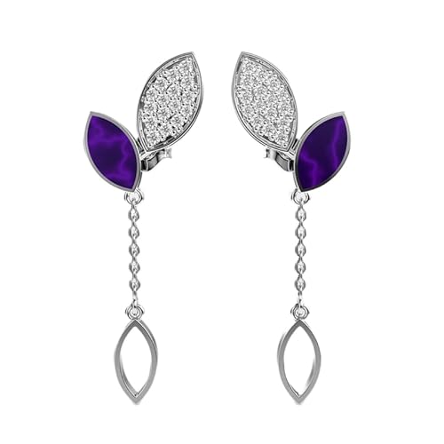 Ohrringe „Frühlingsblätter“ aus 925er Sterlingsilber | Versilberung, Nr. Stein: 32, Edelsteingröße: 0,01–0,07 mm | Gewicht: 0,45 Karat, Form: rund | 5,174 Gramm | LKE_W_00261 von LKBEADS