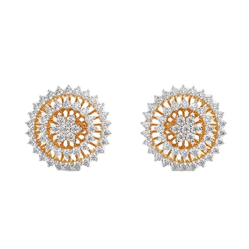 Ohrringe „Inspirierende Eleganz“ aus 925er Sterlingsilber | Vergoldung | Steinzahl: 168 | Edelsteingröße: 0,01–0,07 mm | Gewicht: 2,52 Karat | Form: rund | 7,404 Gramm || G_00084 von LKBEADS