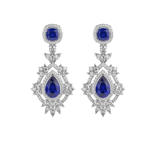 Ohrringe „Oceanic Glow“ aus 925er Sterlingsilber | Versilberung, Nr. Stein: 154, Edelsteingröße: 0,01–0,17 mm | Gewicht: 6,428 Karat, Form: Mix | 11,286 Gramm | LKE_W_00270 von LKBEADS