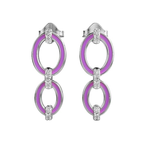 Ohrringe „Surrealer Rhythmus“ aus 925er Sterlingsilber | Versilberung, Nr. Stein: 14, Edelsteingröße: 0,1 mm | Gewicht: 0,08 Karat, Form: rund | 2,738 Gramm | LKE_W_00264 von LKBEADS